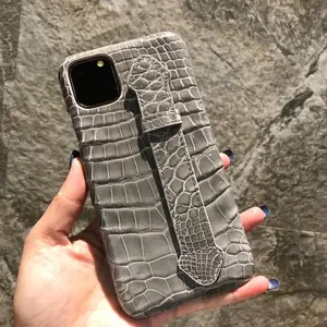 IPhone 11 pro真皮皮套闪亮鳄鱼纹保护套，适用于iPhone定制保护套