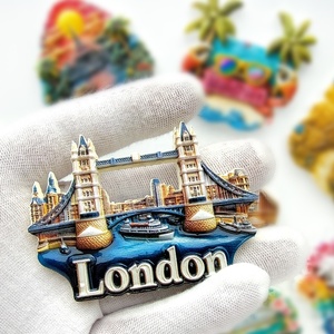 Pegatinas magnéticas de resina impermeables, recuerdos de viaje, decoraciones para el hogar, imanes de nevera del puente del Támesis de Londres - Product Image 3