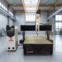 Routeur CNC 4 axes Rongchi haute efficacité avec contrôle PLC Syntec et moteur, magazine de 12 outils pour gravure sur bois et mousse, haute rigidité
