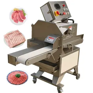 Pig Ear Sausage Slicer Slicing Machine Conveyor Belt Small Raw Meat Slicer Meat Cut Machine Bacon Slicing Machine