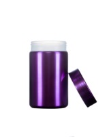 8oz Golssy Chrome HDPE Sports Nutrition Container Bouteille de capsule de poudre en plastique