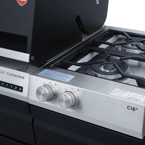 Cao cấp hiện đại 4-<span class=keywords><strong>burner</strong></span> gas Grill COOKTOP nhà máy thép không gỉ hiệu quả cao Tự động đánh lửa màu đen bột tráng BBQ grills - Product Image 5