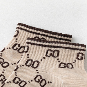 Nuove Calzette da Donna in Cotone Stile College, Trendy, con Lettere, Assorbenti, Sottili, Stile Giapponese, a Taglio Basso - Product Image 4