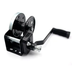 WLL 550KG Hand Crank Winch Alloy Steel Small Trailer Winch With Anti-slip Handle Portable Hand Crank Winch With Hook