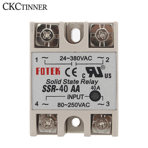 לבן פגז יחיד שלב SSR -10AA/25AA/40AA AC בקרת AC SSR ממסר מצב מוצק 24 ~ 380VAC כדי 80 ~ 250VAC - Product Image 6