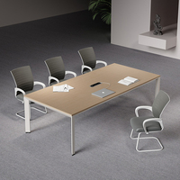 Table de conférence extensible moderne en MDF, design modulaire carré, taille personnalisée, mobilier pour salle à manger, école, bureau, hôtel, hôpital