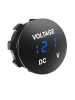 Voltmeter Baterai Mobil 12V 24V Universal Tahan Air dengan Layar LED dan Perlindungan Beban Berlebih Pengukur Tegangan