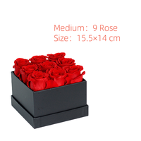 Fabricants chinois de fleurs conservées nouveau modèle OEM ODM cadeau pour toujours Infinity Rose fleur Rose éternelle vente en gros de boîte-cadeau dorée