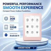 Lector de Libros Electrónicos con Pantalla de Tinta Electrónica Android 11 de 6 Pulgadas, 300PPI, RK3566 Quad Core, 3GB, 32GB, Google Play, WiFi, OTG, Retroiluminación Dual, Logotipo Personalizado OEM