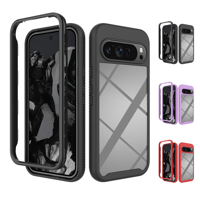 Trendy Anti-Shock PU Leather and Hard PC Material Phone Case for Google Pixel 7 8 9 Pro XL Mobile Phone Protection Case