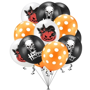 Kit de Decoraciones para Fiesta de Halloween, Pancarta de Feliz Halloween con Gotas de Sangre, Calavera, Calabaza, Globos de Látex, Adornos para Pasteles y Cupcakes para Halloween - Product Image 4