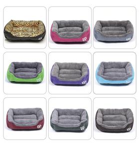 Lit pour chat rectangulaire portable en tissu Oxford multicolore, velours moderne, fausse fourrure <span class=keywords><strong>de</strong></span> luxe, lavable, avec coussin chauffant Teddy Cow pour intérieur - Product Image 3