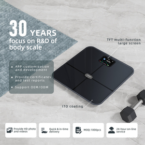 Balance professionnelle à bio-impédance avec écran TFT Bluetooth, 25 paramètres corporels, technologie BIA, balance de salle de bain sans fil pour le poids corporel - Product Image 2