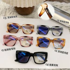 Gafas de Sol Fotocromáticas Anti Luz Azul para Mujer, Estilo Ojo de Gato, UV400, Montura de PC, a la Moda, Tendencia 2025 - Product Image 2