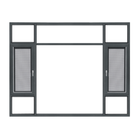 Inswing-ventanas abatibles de doble acristalamiento, ventanas arqueadas con barras antirrobo, de elevación alta seguridad, construcción, precio al por mayor, serie 112