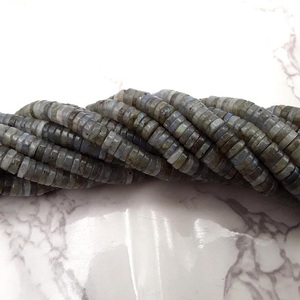 Perles Heishi en labradorite naturelle de haute qualité, plates, rondes, lisses, en forme de roue, pour la fabrication de bijoux, vente en gros - Product Image 5