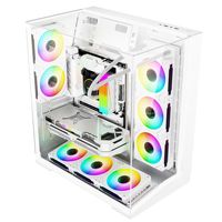 Steel Mid-tower Vertical ATX Sea View Room Game Case Desktop Computer Host Panoramic Sunroof Side 240 Water Cooling
