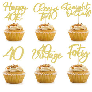 18th venta al por mayor 20th 30th 40th 50th 60th 70th 80th Wedding Anniversary cake toppers para fiesta <span class=keywords><strong>de</strong></span> cumpleaños - Product Image 5