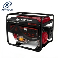 Générateur à essence 6,5 kW, moteur 12 HP 190F, 420 cm³, courant nominal 28,3 A, puissance maximale 7,0 kW, groupe électrogène portable avec AVR et réservoir de carburant de 25 L