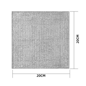 Thickened <b>Silver</b> <b>Wire</b> Dishcloth 20Cm Square Kitchen Pot Scrubber Cleaning Cloth - Product Image 1