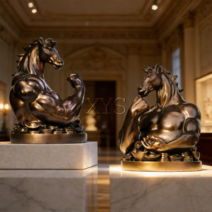 Figura Muscular de Bronce con Cabeza de <span class=keywords><strong>Caballo</strong></span> y Cuerpo Humano, Artículo Decorativo Tradicional de Feng Shui en 3D para el Hogar u Oficina, Atrae la Buena Suerte - Product Image 3