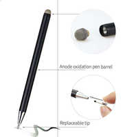 Stylet Métallique 2-en-1 Personnalisé WENKU WK1010A, Stylet Passif Capacitif Haute Sensibilité, Pointe Remplaçable, Tablettes iPad Android, Dessin