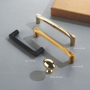 法式小皇冠纯铜实心柜抽屉放手机柜家具把手旋钮单孔黑色 - Product Image 5