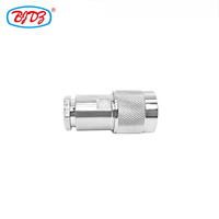 Suministro de fábrica, Material de latón, venta al por mayor, Conector de abrazadera de enchufe macho HN para conectores coaxiales BJR400 RG8 RG214 RG213 H1000 RF