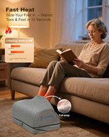 Repose-pieds Confortable sous le Bureau au Travail avec Chaleur, Vibration, Chauffe-pieds, Repose-pieds sous le Bureau à 3 Hauteurs pour Chaise de Bureau