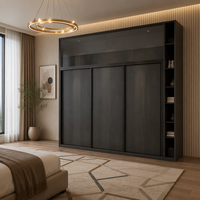Article populaire : Armoire de rangement multi-compartiments de style européen moderne avec un espace de rangement complet