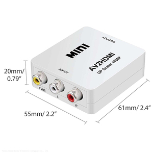 Adaptateur HDTV 1080p vers <span class=keywords><strong>RCA</strong></span> AV, câble convertisseur <span class=keywords><strong>RCA</strong></span> vers HDMI, CVBS 3RCA HDMI2AV, vidéo composite audio pour HDMI PC PS3 Xbox - Product Image 4