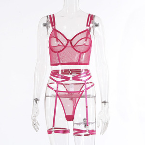 Nuevo conjunto <span class=keywords><strong>de</strong></span> lencería sexy para mujer con cinturón <span class=keywords><strong>de</strong></span> encaje y cadena transparente con garantía <span class=keywords><strong>de</strong></span> calidad - Product Image 6