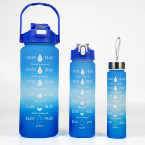 300-1800ml populaire réutilisable simplement moderne Portable en plastique PC meilleure paille à large bouche boire Yoga vie bouteille d'eau - Product Image 6