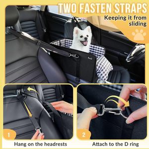 Kursi Mobil Anjing Portabel di Konsol Tengah, Dapat Dilipat, Anti-Selip, Kursi Pengaman Hewan Peliharaan untuk Anjing Kecil - Product Image 3