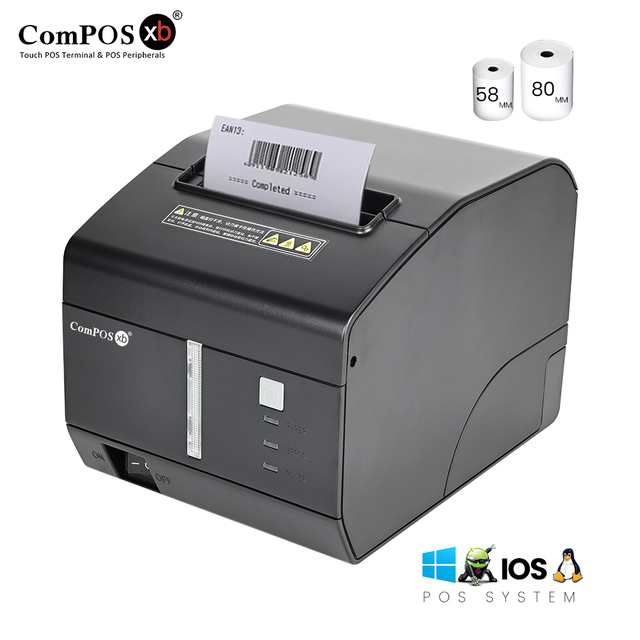 ComPOSxb ODM/OEM Desktop 80mm Thermal Receipt Ticker Printer SDK for Supermarket Office Portable Mini EPOS80260M 1.5-Year