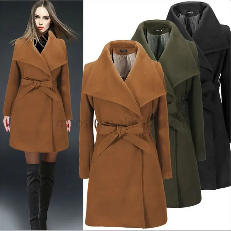 2022 Top Quality Wool Trench Fashion Coat Women's Coats With Wholesale Price