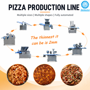 Línea de Producción de <span class=keywords><strong>Pizza</strong></span> de Corte Delgado Estilo Americano Longyu, Máquinas de Fabricación Comercial Automáticas para Fábrica de <span class=keywords><strong>Pizza</strong></span> Congelada - Product Image 1