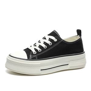 2026 Women's Versatile Loafers Breathable PU Upper Lightweight Lace-Up Sports Board <b>Shoes</b> Non-Slip <b>Height</b> <b>Increasing</b> Spring - Product Image 2