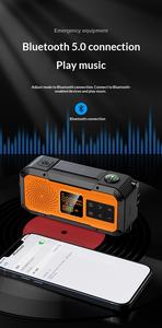 רדיו חירום נייד עם בנק כוח סולארי AM/FM נטען ביד, רדיו הישרדות רב תכליתי לקמפינג/חוץ - Product Image 6