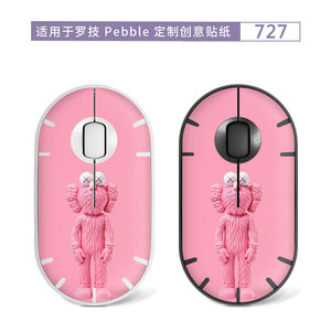 Logitech Pebble Mouse สติกเกอร์ป้องกันการออกแบบสีชมพูลาย KAWS สำหรับเมาส์ออปติคอลไร้สาย - Product Image 1