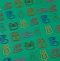 Marcapáginas de Metal para regalo de Navidad, Clip de papel colorido, creativo