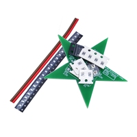 Kit de formation DIY pour étudiants : Lumière LED dégradée en forme d'étoile à cinq branches pour l'apprentissage de la soudure de Noël (rouge, vert, bleu)