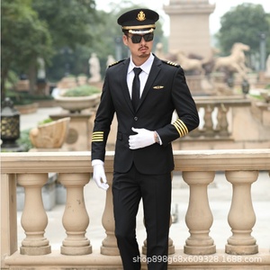 Uniforme de Aerolínea, Traje de Piloto de Air China, Uniforme Masculino para Capitán, Supervisor de Seguridad, Gerente, Traje Profesional de Viscosa - Product Image 3