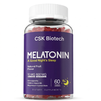 Gummies de mélatonine en marque blanche OEM, supplément à croquer pour le sommeil des adultes, fabrication sur mesure ODM