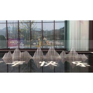 ANW341 Escultura de acero inoxidable pulido para decoración de ingeniería de Arte Contemporáneo de jardín - Product Image 6