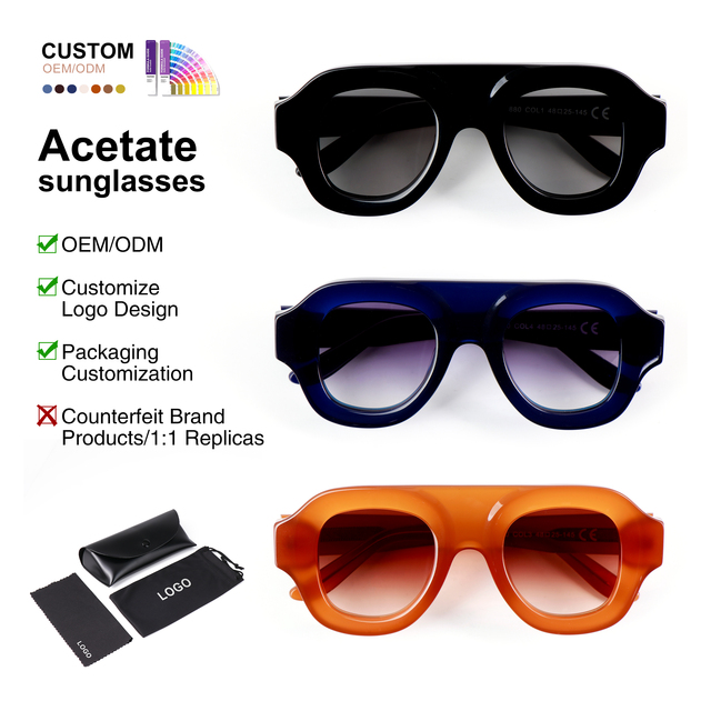 Premium High Quality Luxury Acetate Sunglasses Womens Acetate Sunglasses Cr39 Lens Flat Top Acetate Sunglasses Men