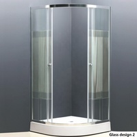 Cabine de douche fermée en verre gravé à l'acide bon marché pour coin de salle de bain