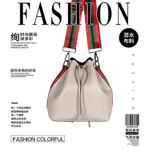 Women's Summer Fashion Vintage Small Neoprene <b>Crossbody</b> Bucket Bag Comfortable Single Shoulder <b>Strap</b> Waterproof for Daily Use - Product Image 6