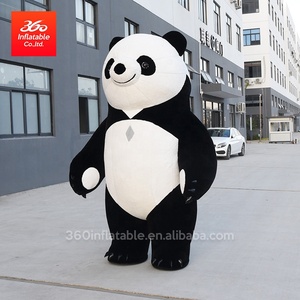Panda gonfiabile personalizzato del fumetto della peluche, orso Panda personalizzato della peluche gonfiabile, vestito Panda gonfiabile - Product Image 3