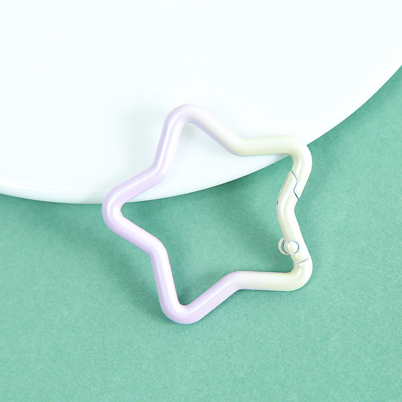 [Off-white - Light purple] Gradient five-pointed star spring clasp